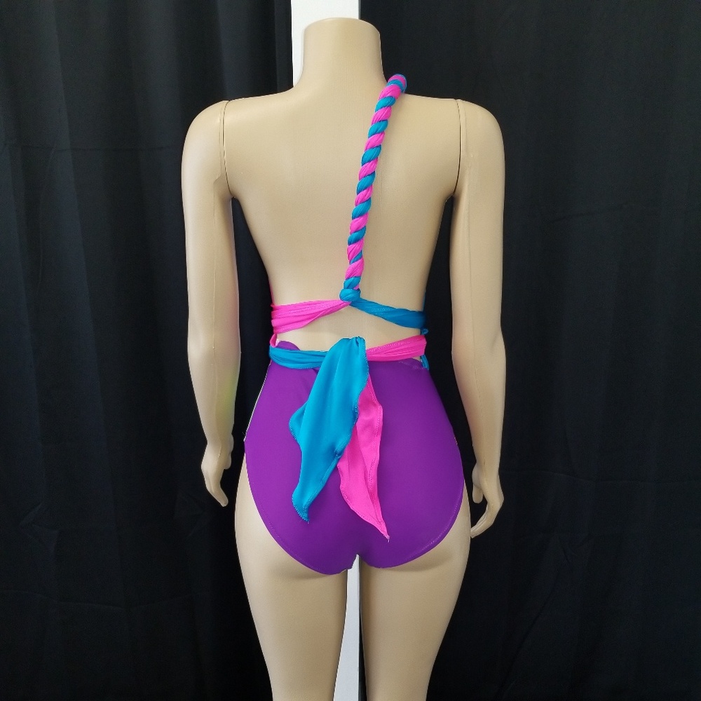 Neon Delight Infinity colorblock swimsuit - Picture 8 of 10